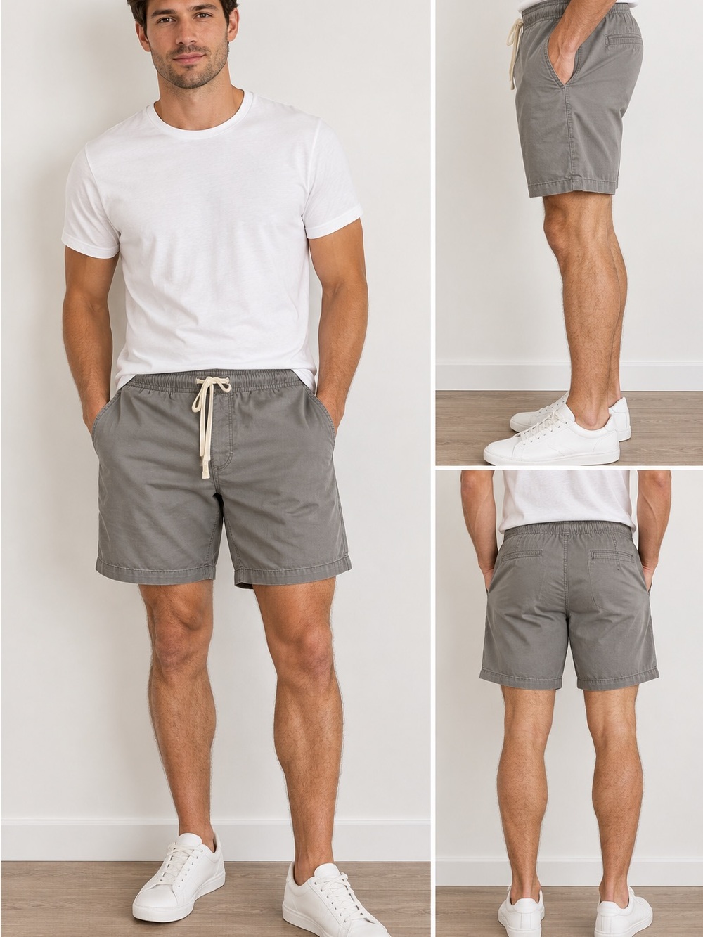 Goodfellow & Co Gray Drawstring Hybrid Shorts